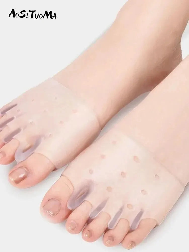 GlowifyCare SEBS Silicone Foot Pads (Pair) | Bunion Relief, Toe Separator & Arch Support