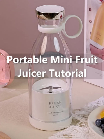 GlowifyCare Wireless Mini Blender (11.8oz) | USB Rechargeable, Food-Grade Portability