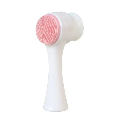 3D Dual‑Sided Silicone Facial Cleansing Brush – Soft‑Bristled Exfoliating & Massaging Face Wash Tool