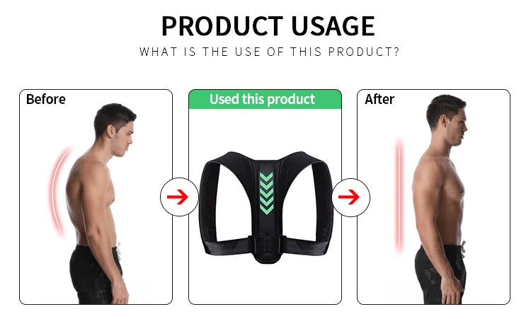 GlowifyCare Adjustable Posture Corrector | Premium Back Support Brace for Adults & Teens