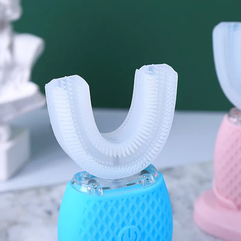 GlowifyCare 360° U-Shape Sonic Electric Toothbrush | 4 Modes, Blue Light Whitening & Quick Charge