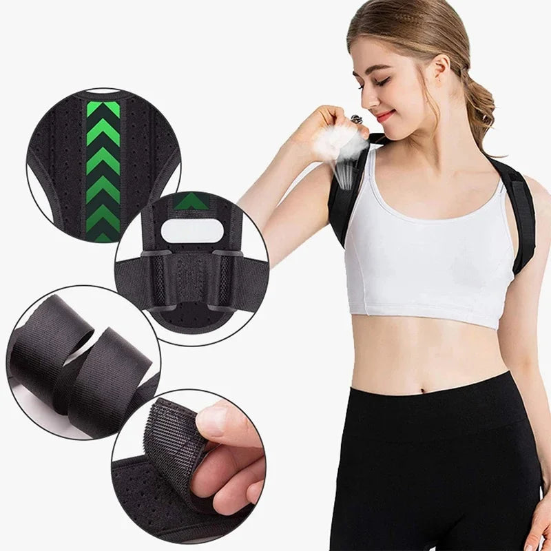 GlowifyCare Adjustable Posture Corrector | Premium Back Support Brace for Adults & Teens